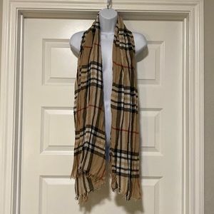 Burberry Print Fringe Scarf!